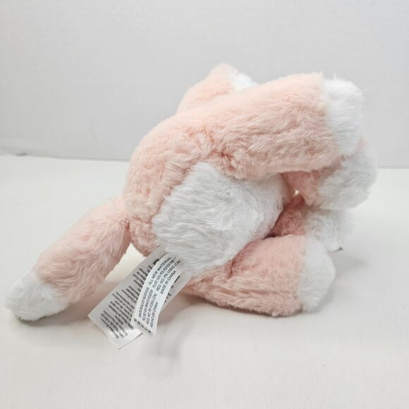 Lamb & Ivy Baby Fox Renard Plush Peachy Pink Embroidery Eyes Stuffed Animal Toy - Picture 6 of 13